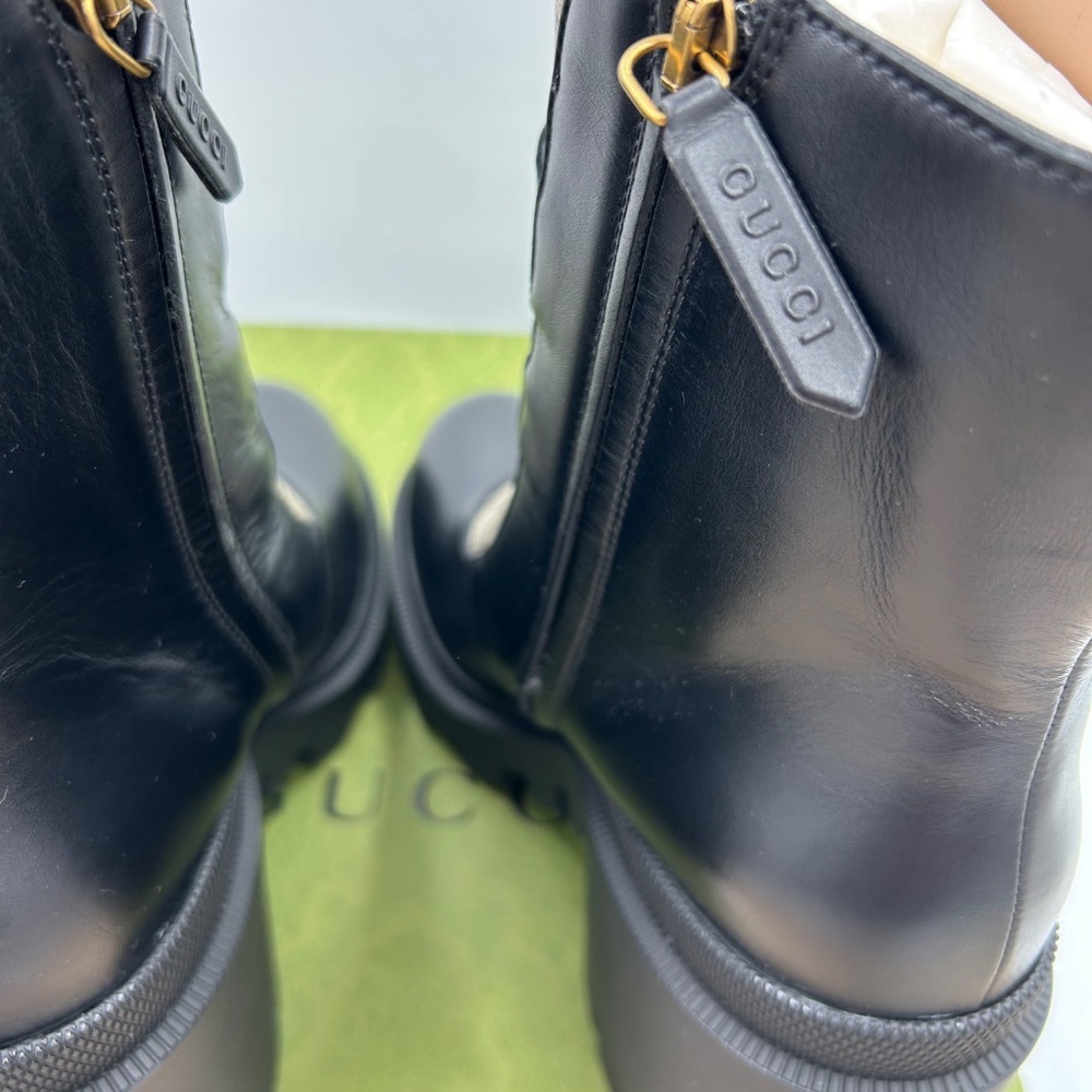 ****************Women’s Gucci supreme ankle boots with studded buckles size 41.5 - Picture 7 of 10